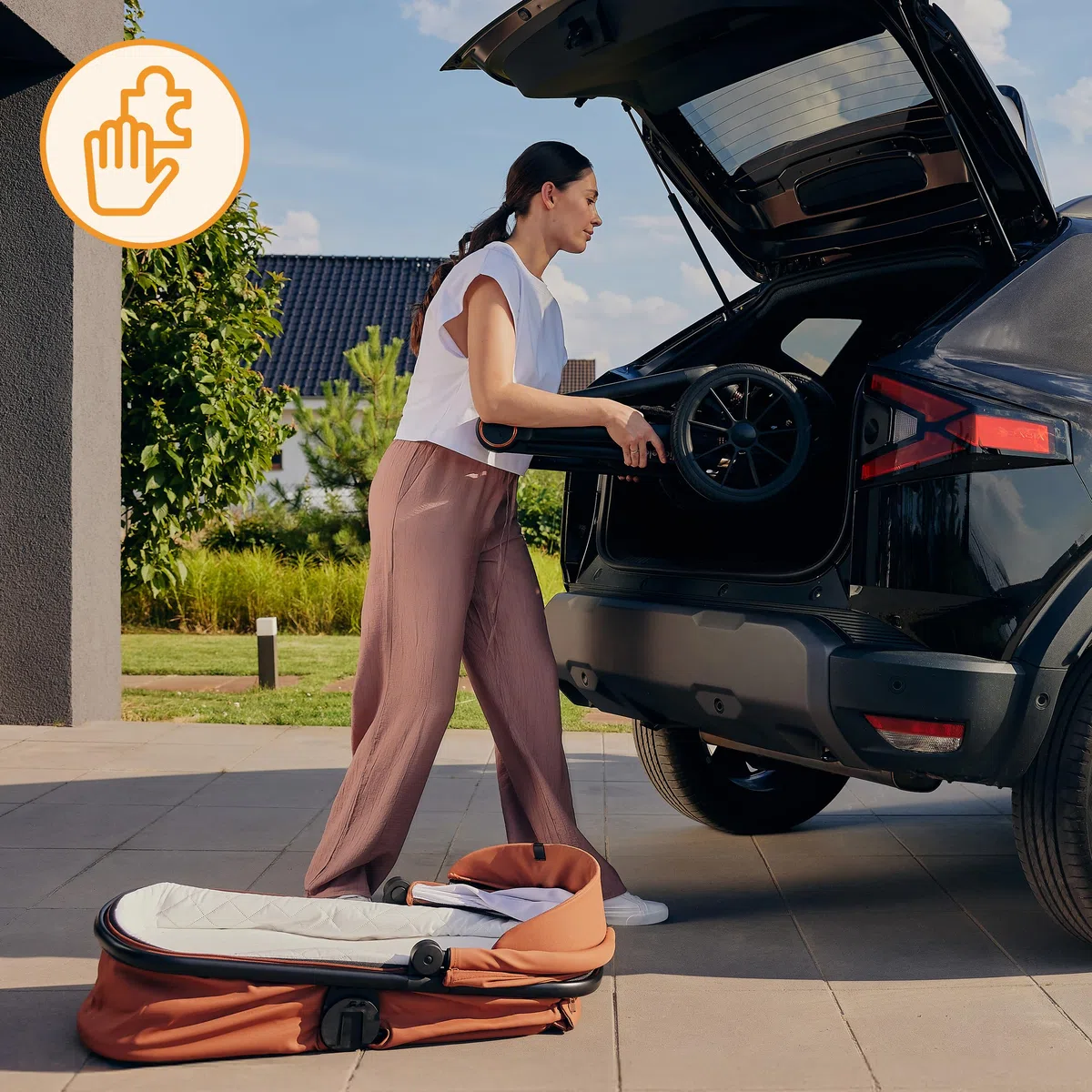 LIONELO LAYLA 3 in 1 Passeggino combinato Passeggino da 0 a 48 mesi fino a 22 kg, Navicella fino a 9 kg, Seggiolino auto fino a 13 kg, AiryDots, Ruote in PU girevoli a 360°, Sospensione completa