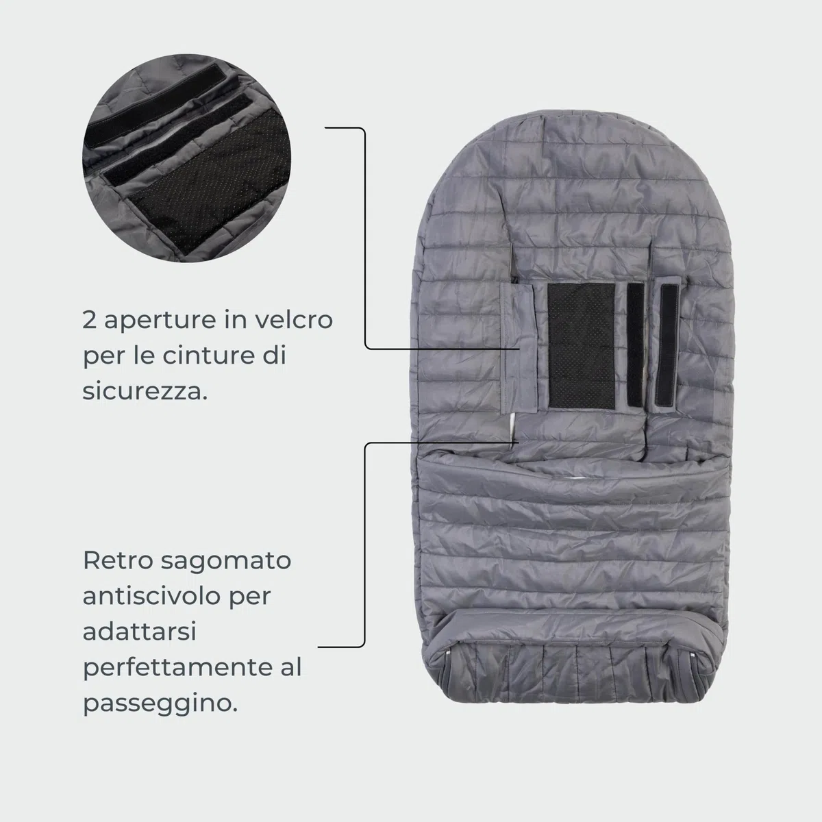 Nuvita Moovo 9658 Junior Slender | Sacco universale per passeggino | Massima Protezione dal Freddo da 6 a 36 Mesi (100cm) |Ultra Sottile, Leggero e Protettivo fino a -10°C | Pistacchio