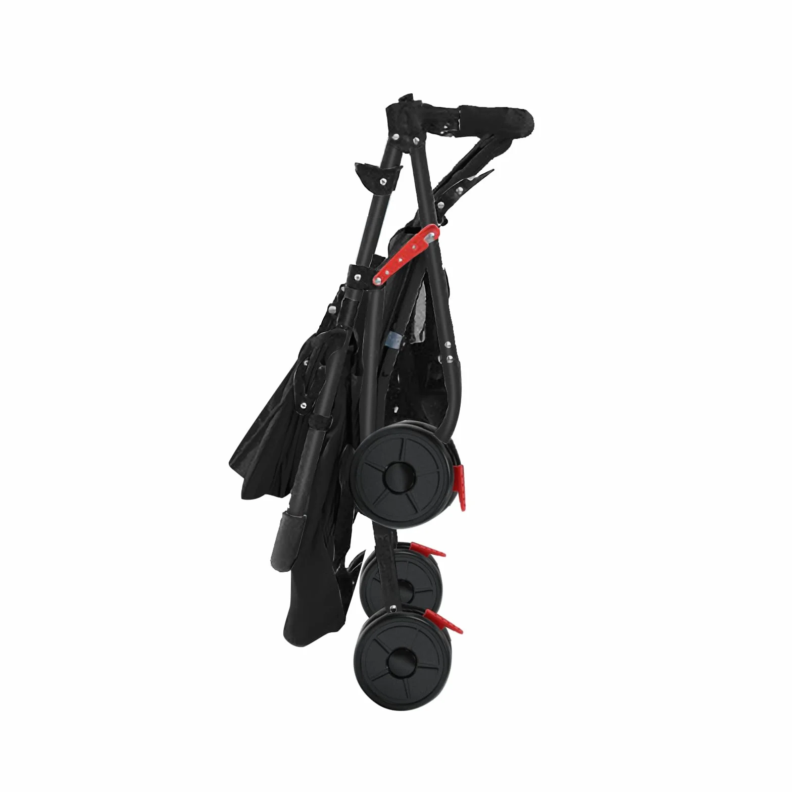 Passeggino a 4 Ruote 25 kg Pieghevole Compatto Grande Capottina Schienale Inclinabile Manubrio Regolabile