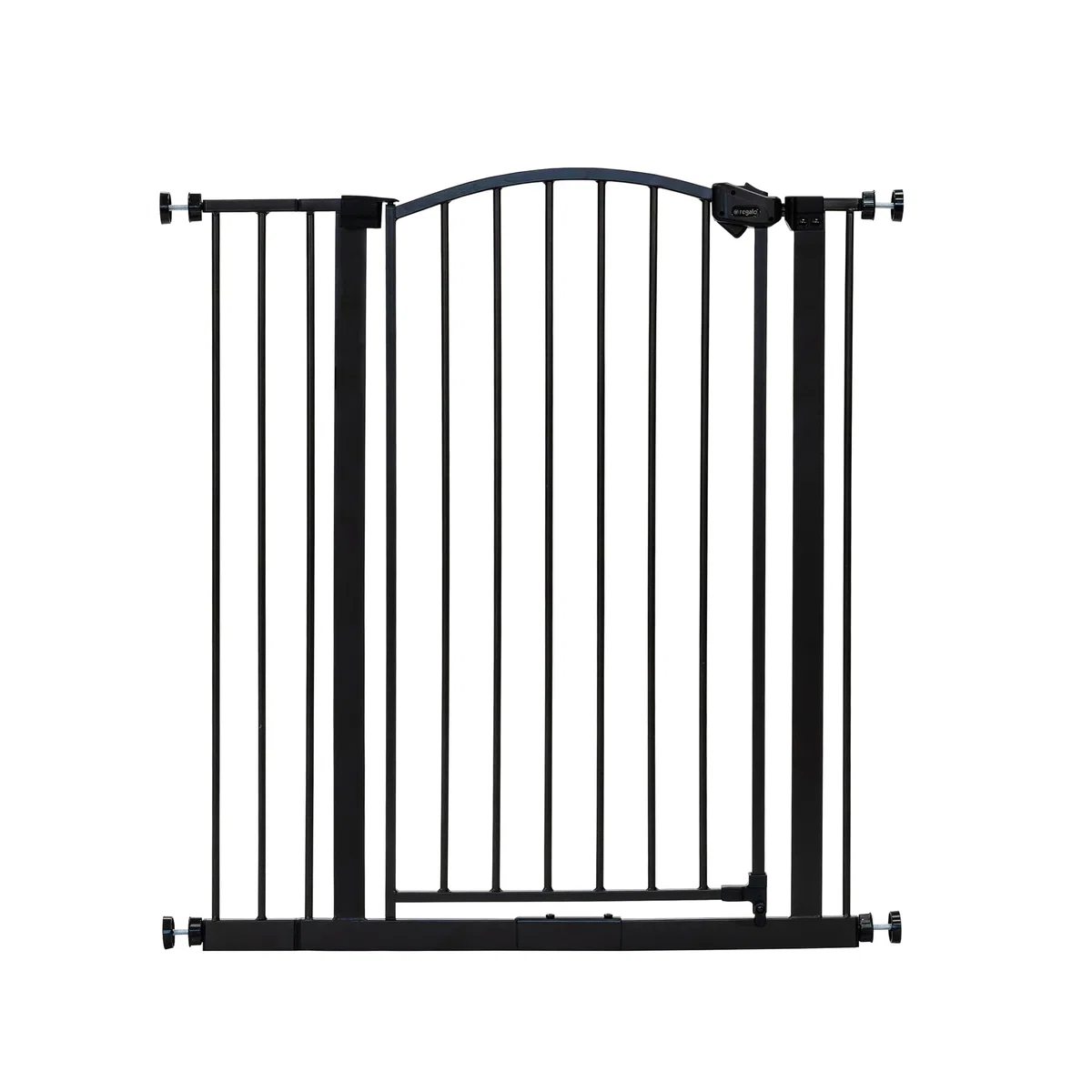 Regalo Safety 91.4cm Extra Tall Arched Baby Gate for Doorways & Bottom of Stairs, Fits Openings 75-87cm (Extension Included), Pressure Mounted for Babies, Toddlers & Pets, Bronze