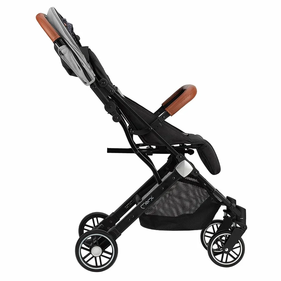 MoMi ESTELLE Passeggino Leggero pieghevole da viaggio 6 mesi 15 kg cinture 5 punti schienale reclinabile ruote EVA