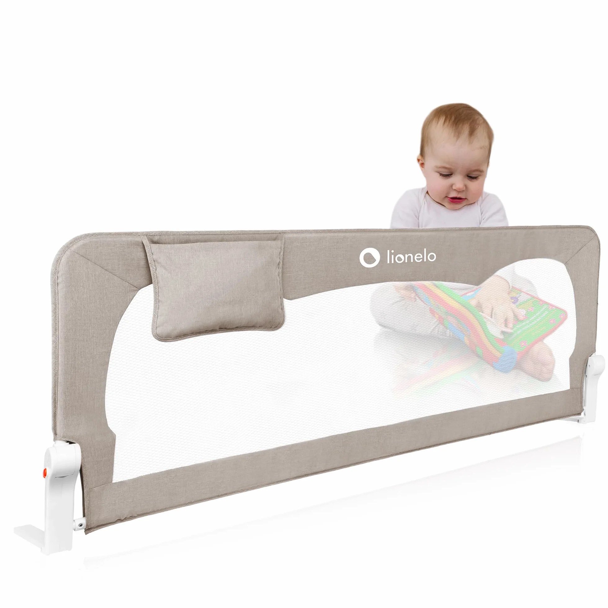 Lionelo Hanna Sponda letto universale barriera protettiva 65cm pieghevole StandSafe SecureBelt Tasca