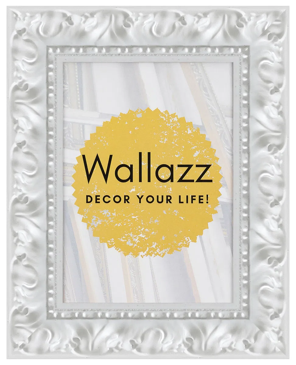 Wallazz Cornice Portafoto in Legno 29,7x42cm A3 Bianco. Cornice per Foto con Vetro Sintetico Infrangibile - Porta Foto Decorativo - Made in Italy