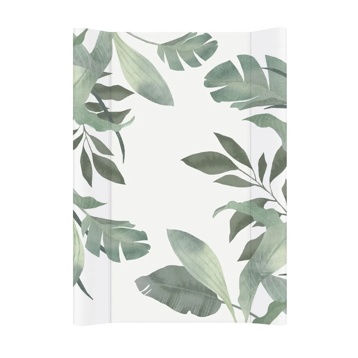 Rotho Babydesign Materassino Fasciatoio Neonato Soft Tropical, 70x50 cm, Impermeabile, Con Bordo Rialzato, Da 0 Mesi, Bianco