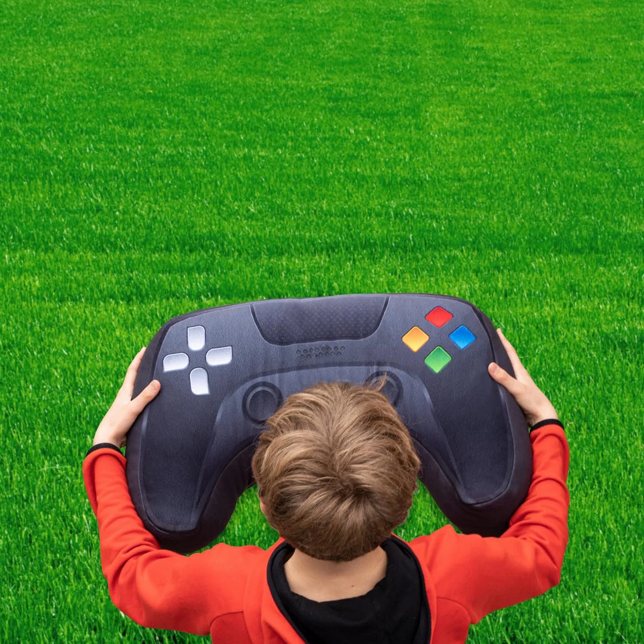 Froster Cuscino Controller Gigante, Cuscino Videogame 64x35 cm, Joystick, Regalo per Gamer, Ragazzo, Adolescente, Gaming Gadget Nerd, Videogiocatore, Play Videogiochi, Game