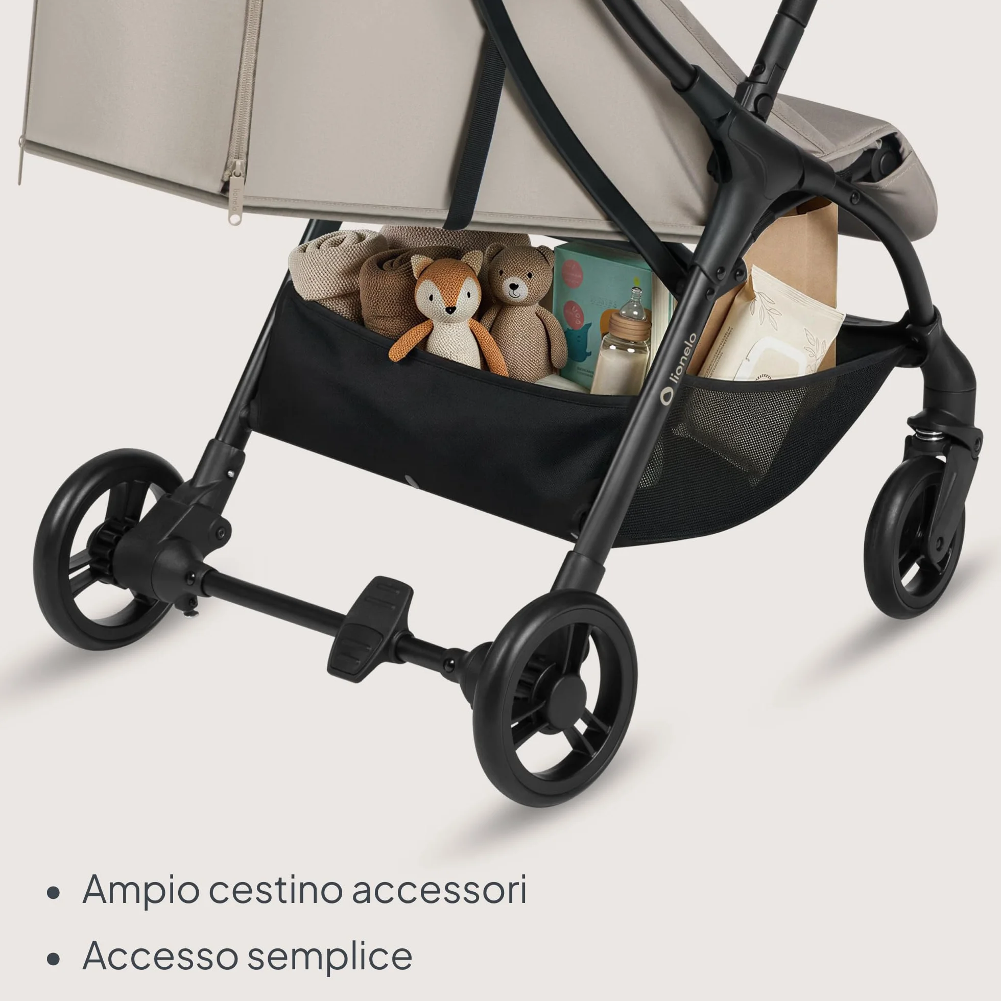 Lionelo AGIA Passeggino Compatto Pieghevole fino a 22 kg 4 anni