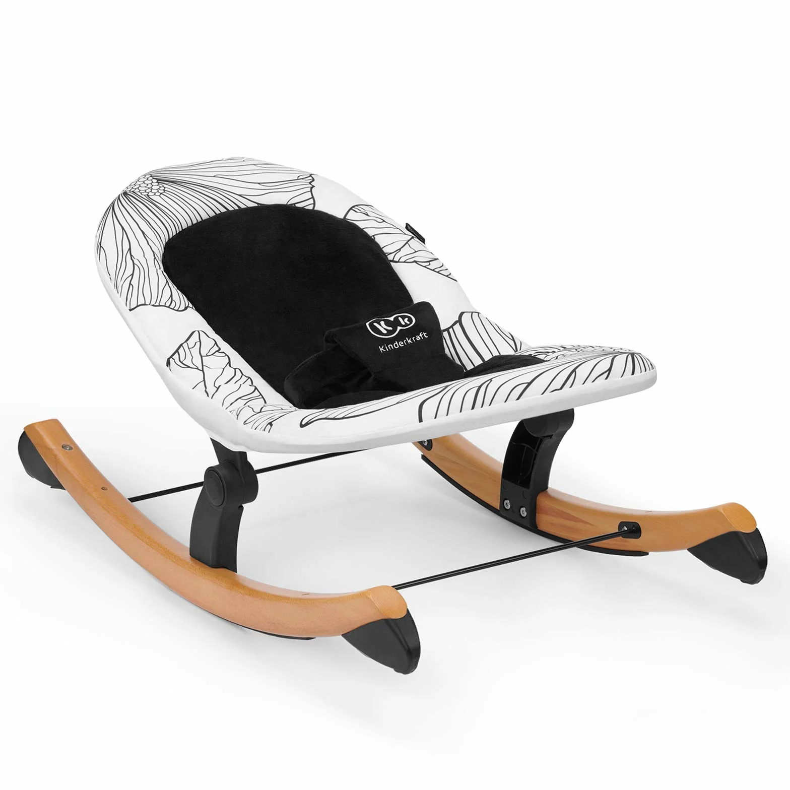Kinderkraft Sdraietta Neonati FINIO Seggiolone Dondolo 0-9 kg Nero