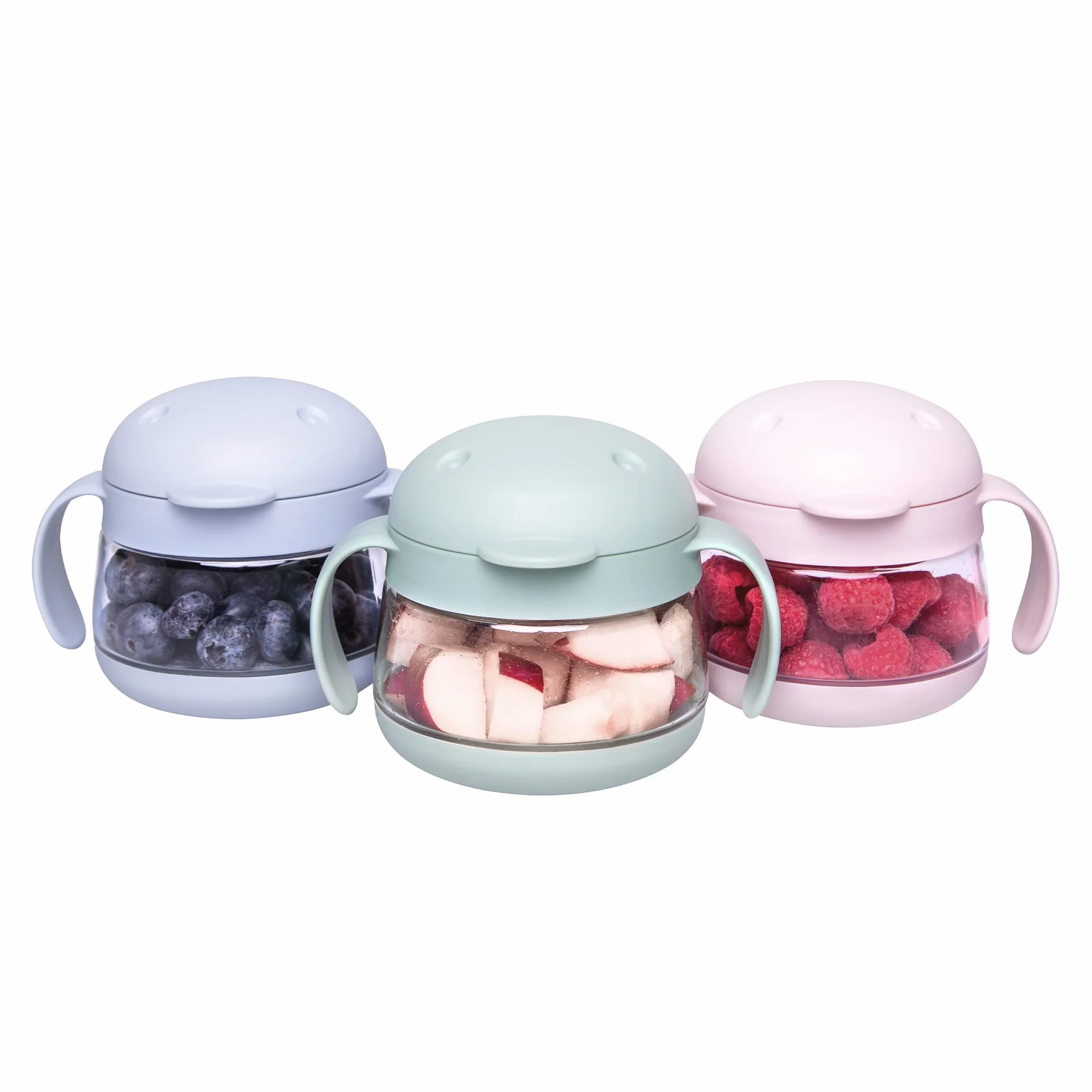 Ubbi Tweat No Spill Contenitore per snack per bambini, senza BPA, Sage & blue