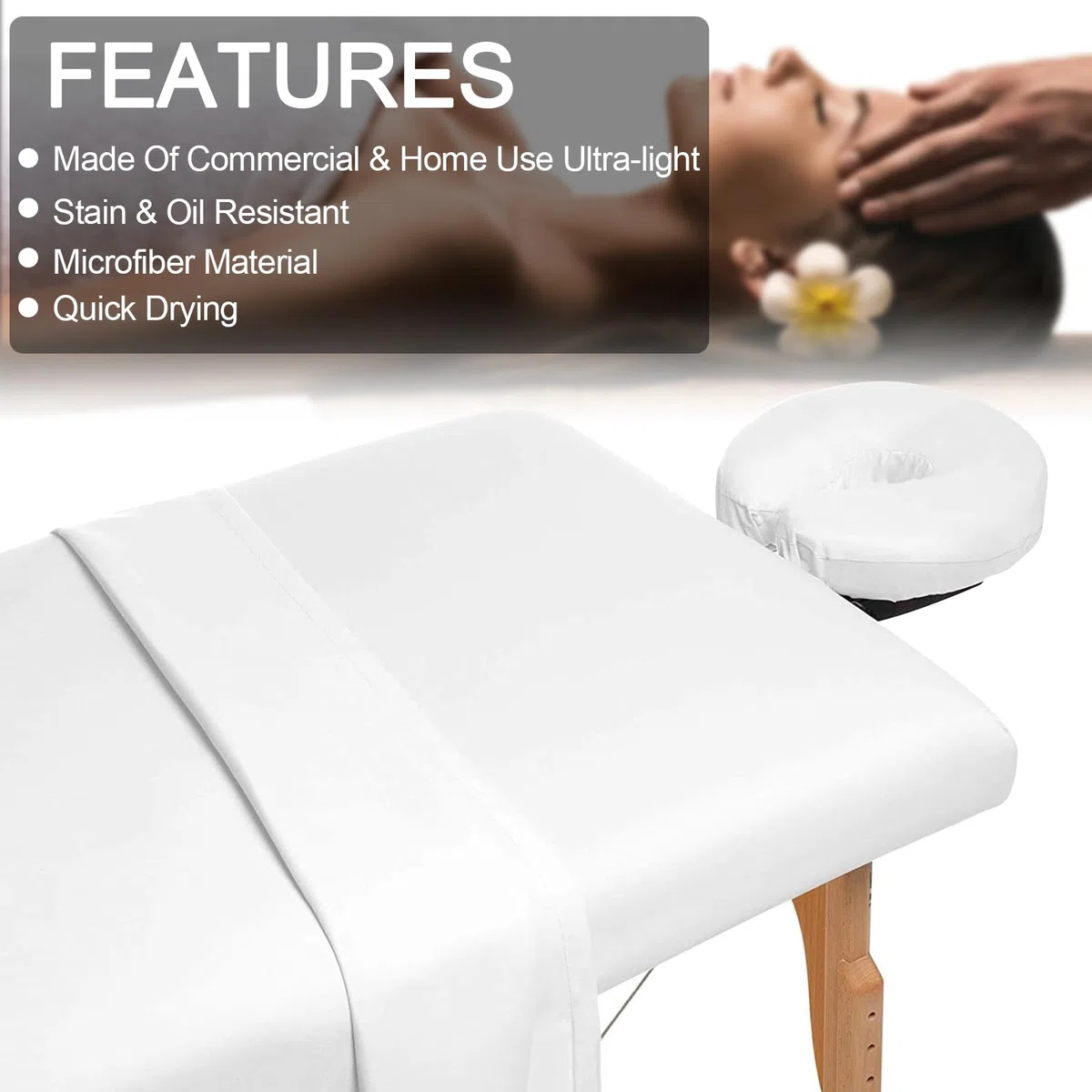 Set di 3 lenzuola in microfibra per lettino da massaggio, copertura piatta per lettino da massaggio, include coperture per lettino da massaggio, lenzuola con angoli, coperture per culla del viso