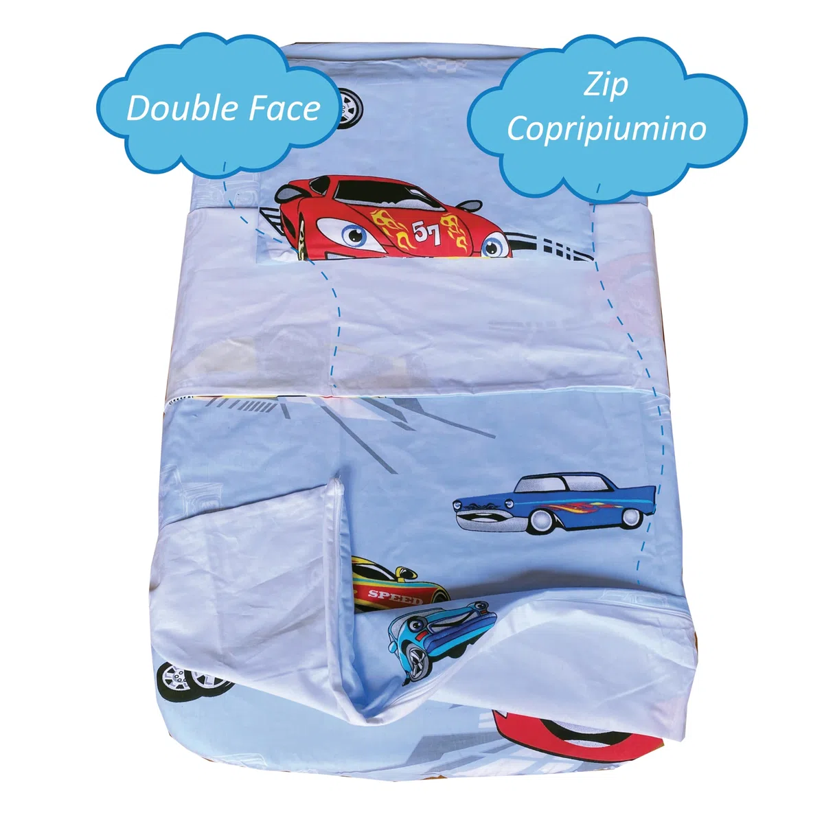 Piumotto Set Lenzuola 4 Pezzi Compatibile Con Next To Me Culle Cosleeping Fianco Letto 50x83 Cm 100% Cotone 1 Piumino 1 Lenzuolo Di Sotto 1 Lenzuolo Copripiumino Sacco 1 Federa Macchinine
