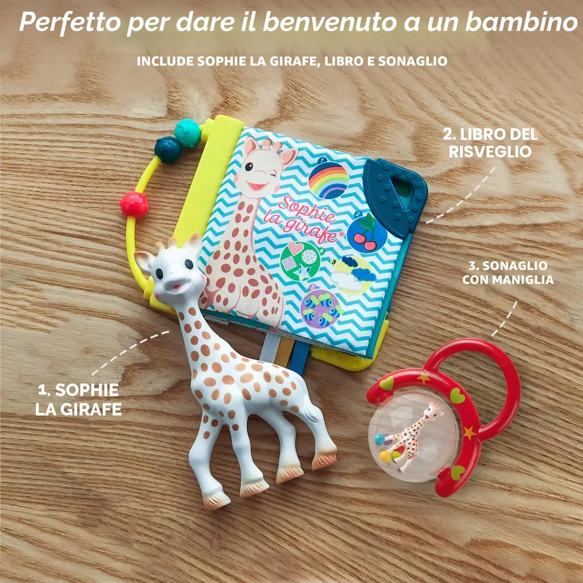 Sophie la Girafe - Cofanetto Nascita Giocattolo + Libro + Sonaglio
