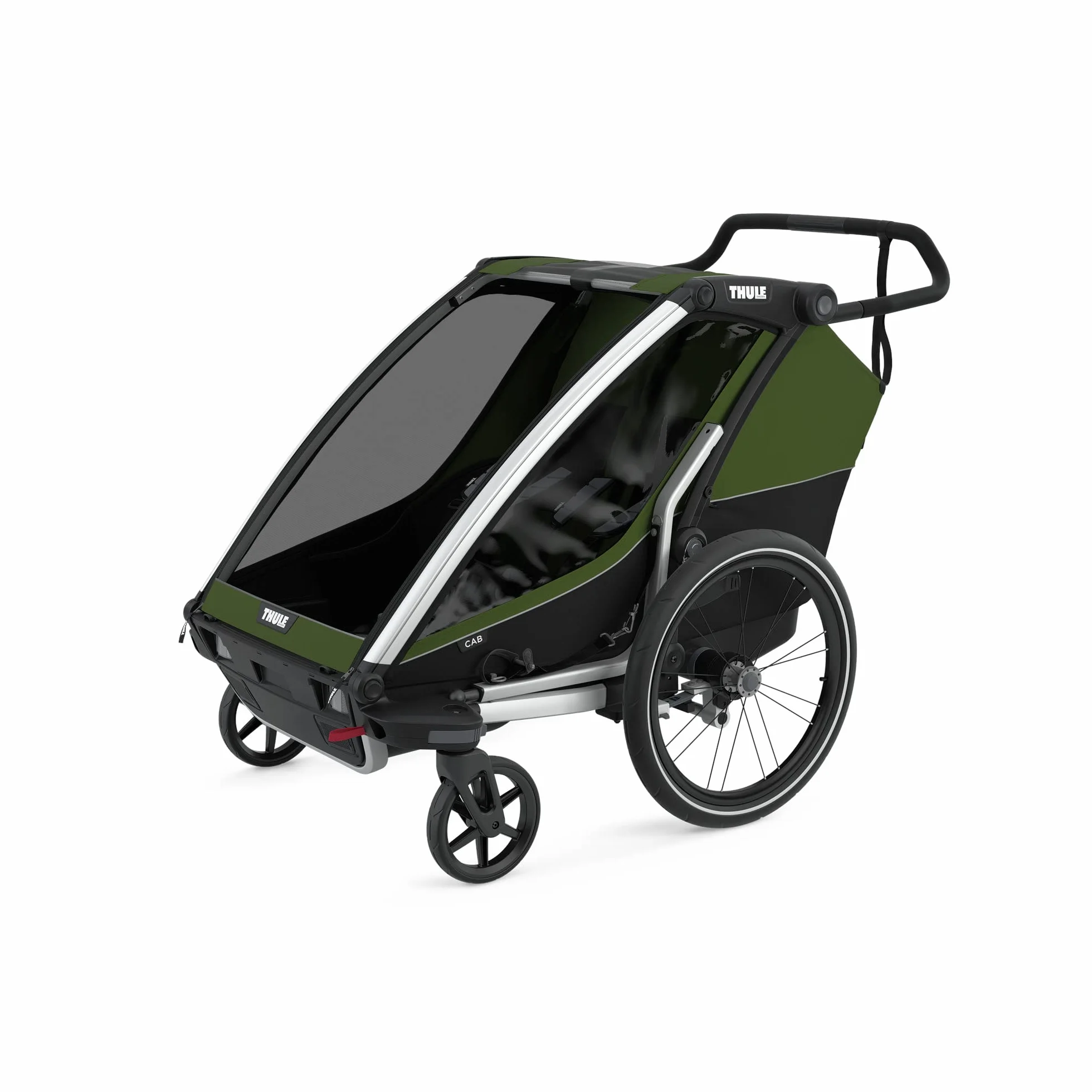 Thule Chariot Cab Rimorchio Per Bici Multisportivo Aluminum/cypress green, One-Size