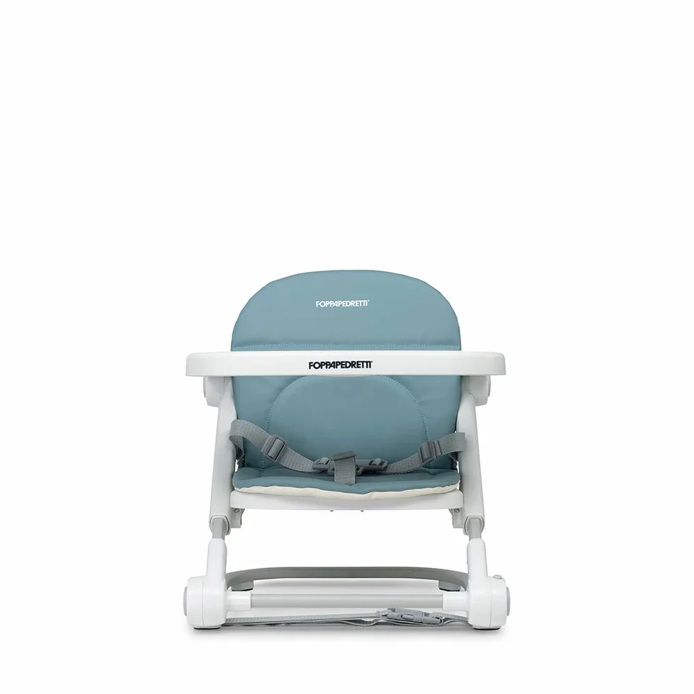 Foppapedretti Seggiolino Alzabimbo Lift, bambini 6 mesi-3 anni (15 kg), Vassoio Amovibile, Chiudibile, Borsa Inclusa, Imbottitura Lavabile, 3 Altezze