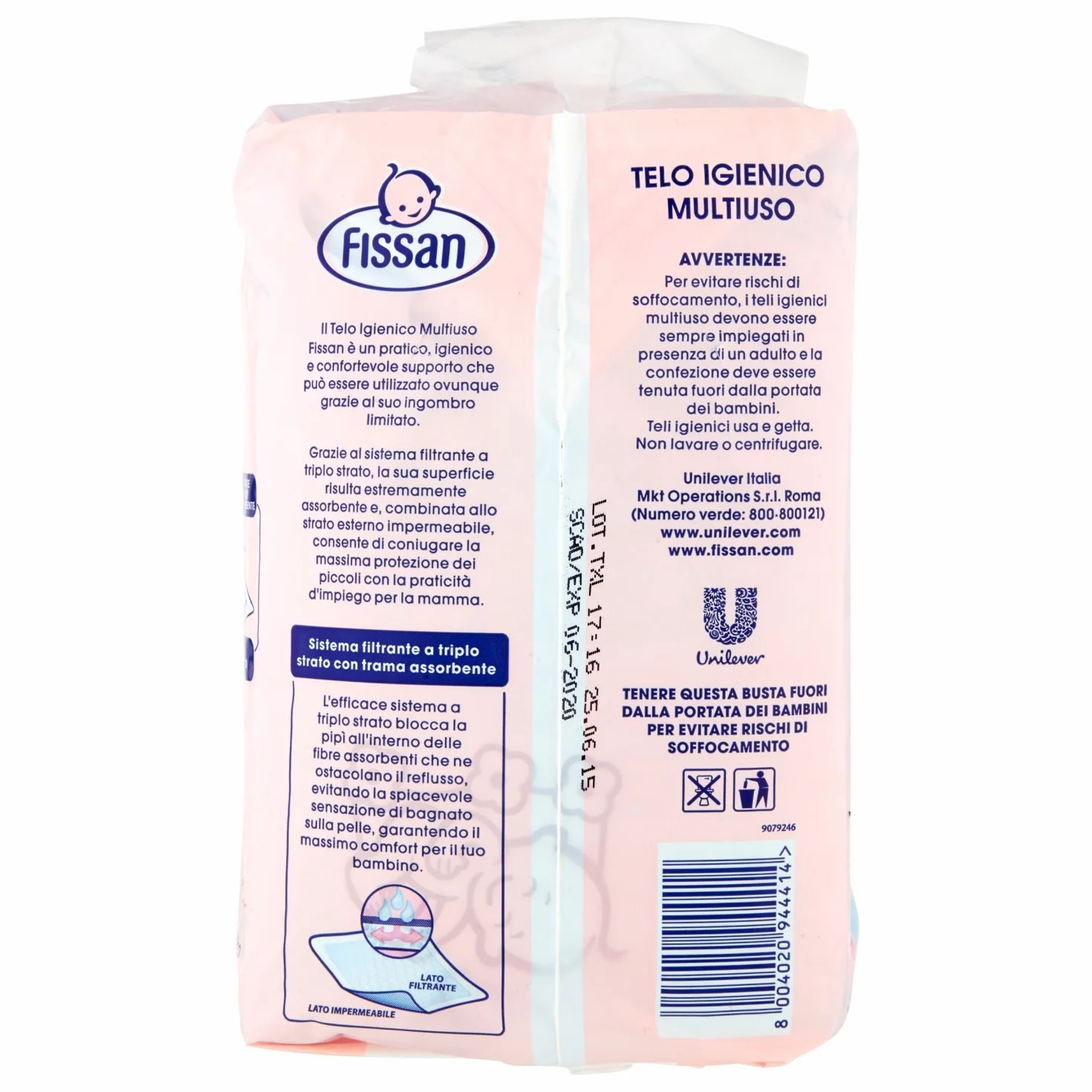 FISSAN BABY Telo igienico MEGAPACK 80 Teli (8 confezioni da 10 teli)