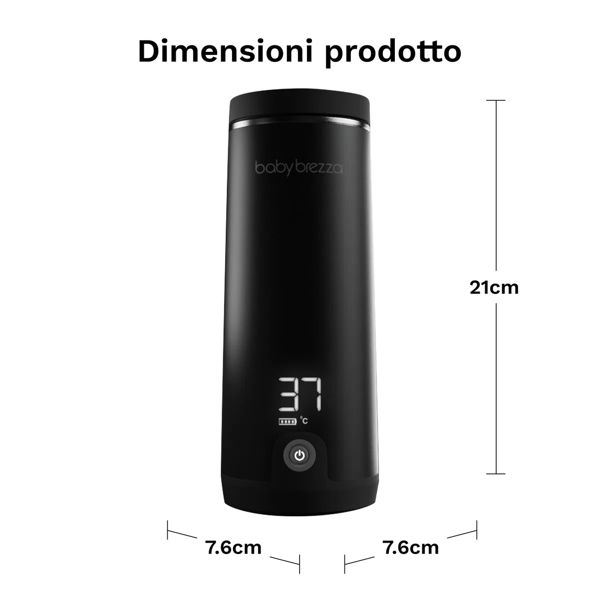 Baby Brezza Superfast Portable Bottle Warmer Scaldabiberon portatile – 67% più veloce – scalda Latte materno da viaggio e Scaldabiberon – sicuro – Riscaldamento uniforme – fino a 8 Biberon – nero
