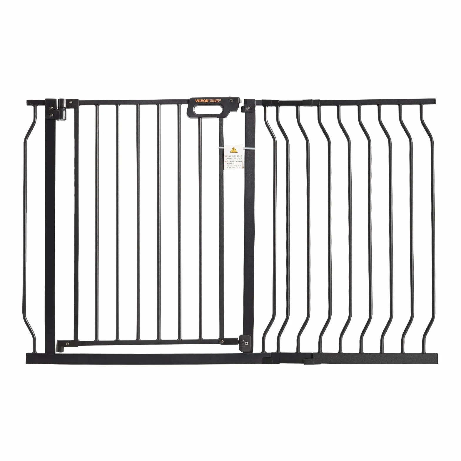VEVOR Cancelletto di Sicurezza per Bambini Cani Gatti per Scale Porte Corridoi Larghezza Espandibile 75-123 cm Altezza 76 cm, Cancello di Sicurezza Senza Forare Ampia Apertura 53 cm a 180° Colore Nero