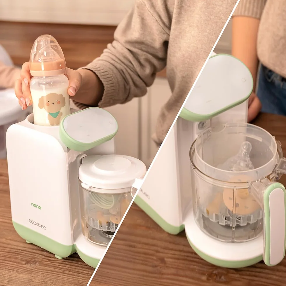 Cecotec Robot da Cucina per Bambini Nana BabyCare FoodProcessor, Frulla, Sterilizza, Riscalda Biberon, senza BPA