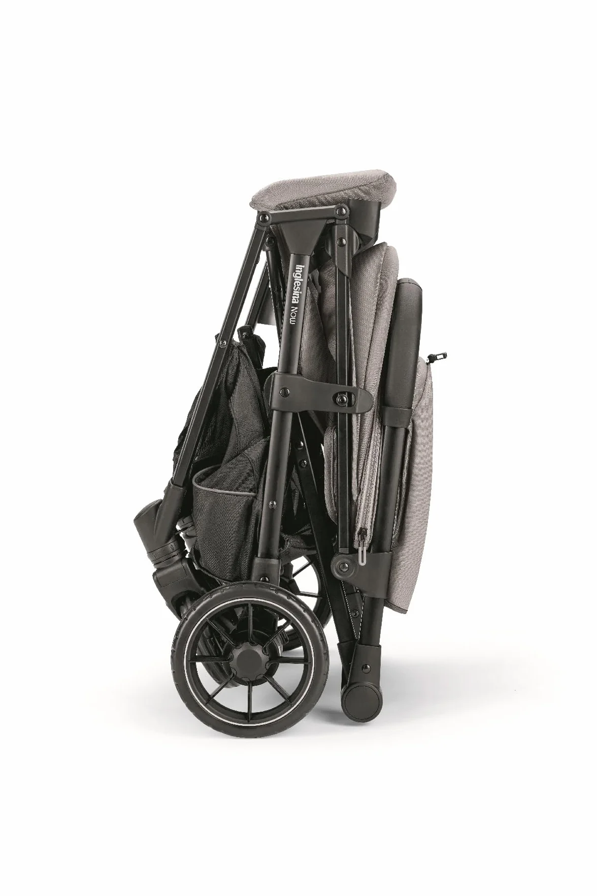 Inglesina NOW Passeggino Compatto Leggero 7,2 kg, Chiusura Automatica One Touch, Reclinabile 170°, Capotta UPF 50+, dalla Nascita fino a 22 kg, Snap Grey