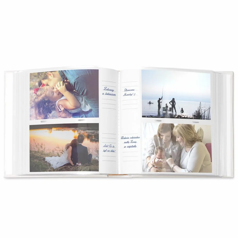 Maverton Album Fotografico Personalizzato - Album foto per neonata - Copertina in Pelle Sintetica Bianca Personalizzata con Stampa - 100 pagine - 200 foto 10x15 cm - regali neonata - Coniglio