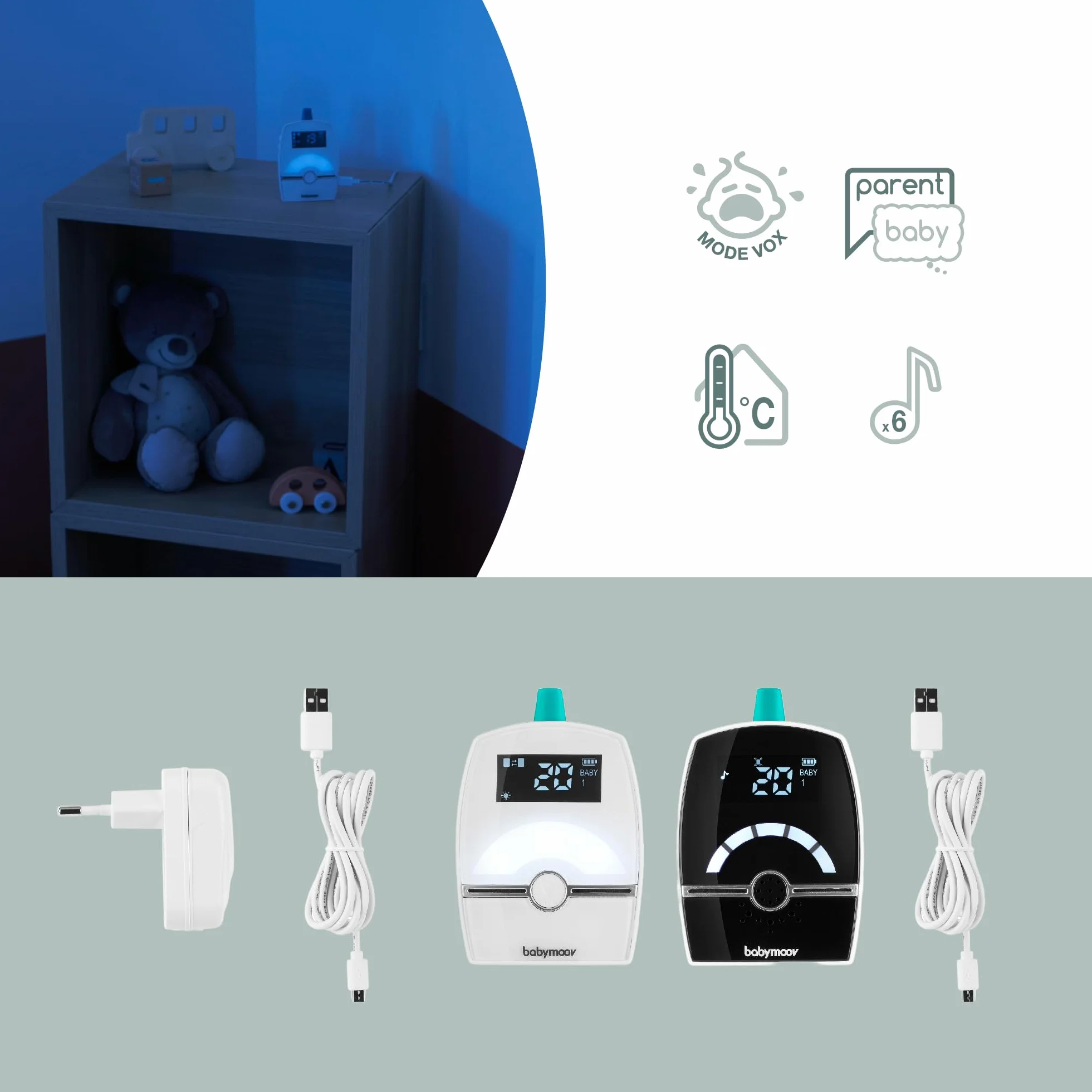 Babymoov Premium Care Babyphone Audio 1400 M