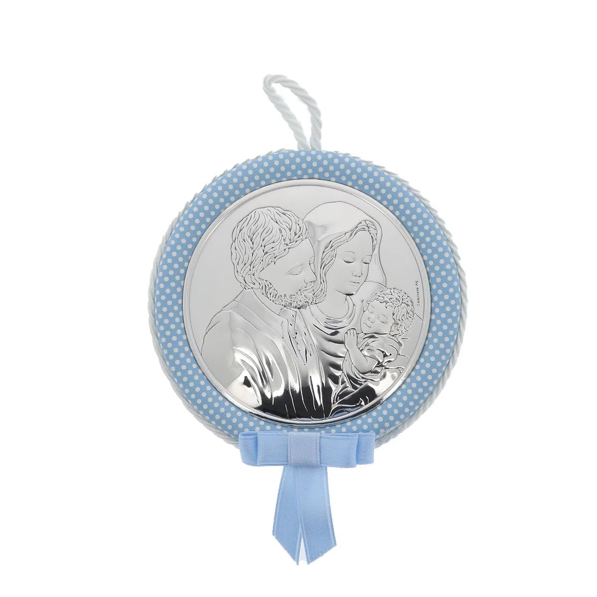 SHALOM - Capoculla Celeste Sacra Famiglia, Con Carillon. Diametro 11 Cm