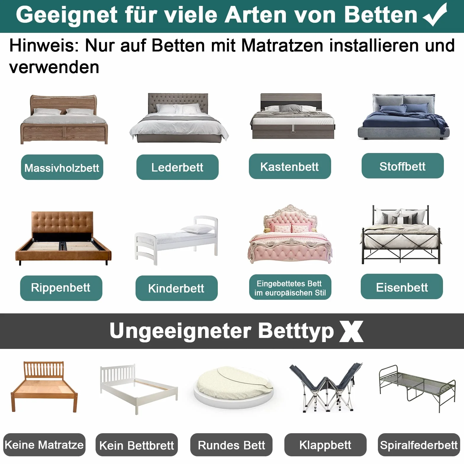 Froadp Sponde Letto Bambini Protezione Anticaduta del Letto Altezza Regolabile Protezione del Bordo Letto con Cerniera e Bottone Automatico Protezione per Letto Portatile (150cm, Grigio Lino)