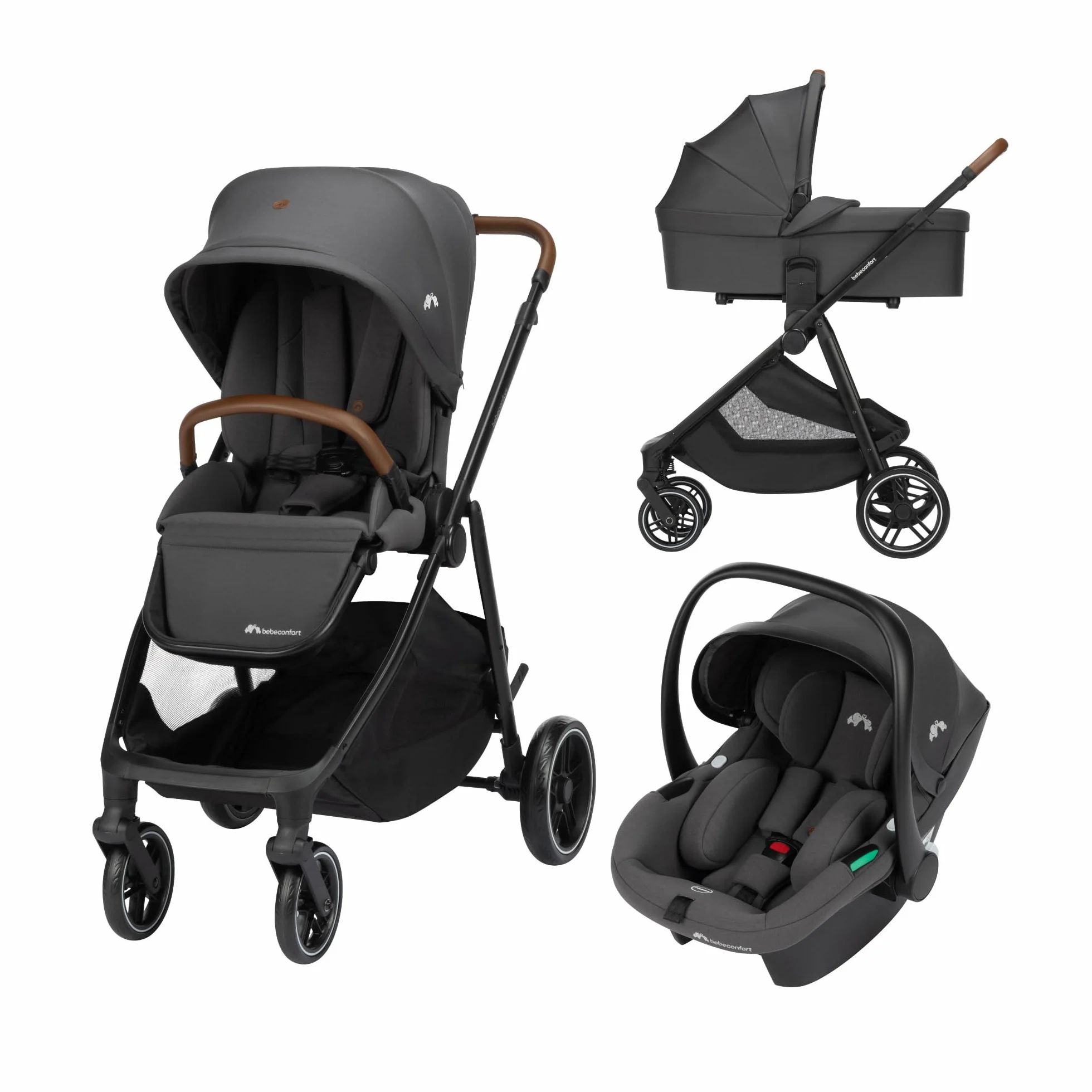 Bebeconfort Luvia Trio Passeggino 3 in 1 0-4 anni 0-22 kg Mineral Graphite