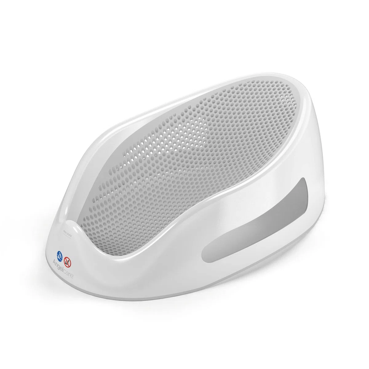Angelcare - Lettino da bagno ergonomico - Compatibile con vasca di grandi dimensioni - Superficie di riposo piacevolmente morbida - Grigio chiaro