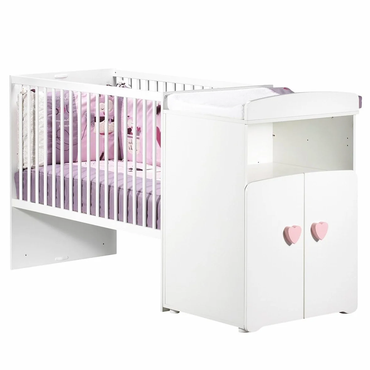 Letto evolutivo per neonati combinato Baby Price New Basic con pomelli