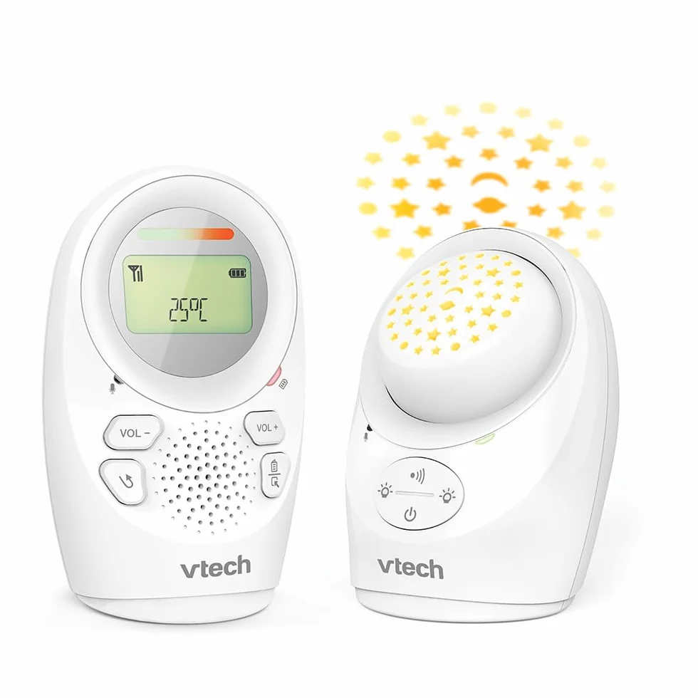 VTech DM1212 Baby Audio Monitor, 460 m Range, 8 Hours Battery, Projection Night Light, Lullabies, Bidirectional