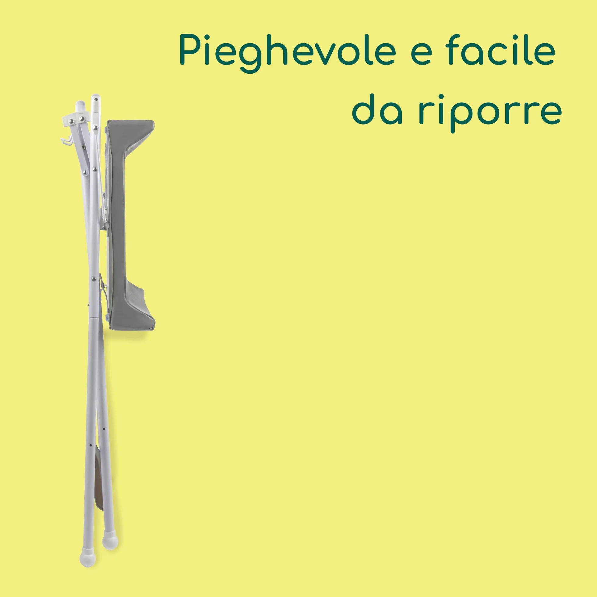 Bebeconfort Baltic 2 in 1 Bagnetto Fasciatoio Neonato 0-12 Mesi (max 11kg) Chiusura Compatta Grey Mist