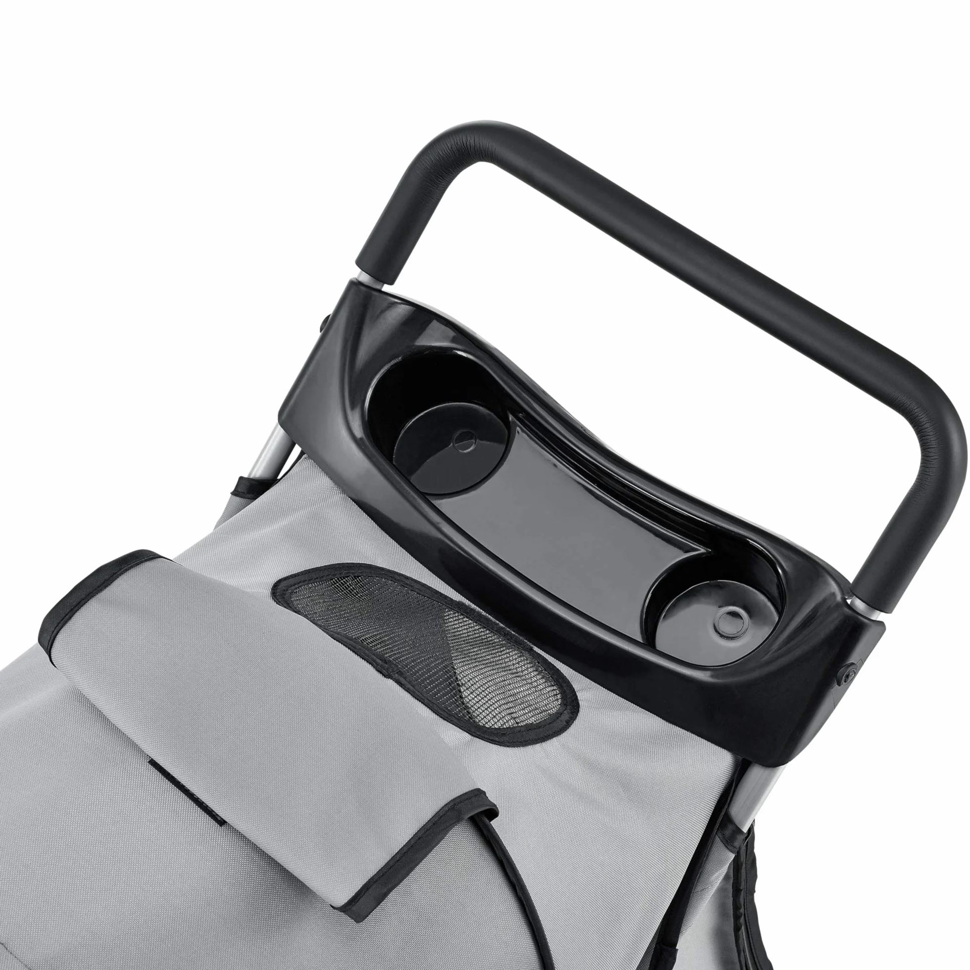pro.tec Passeggino per Cani e Gatti Pieghevole Carrello Cabina Idrorepellente Ventilata 15 kg - Grigio