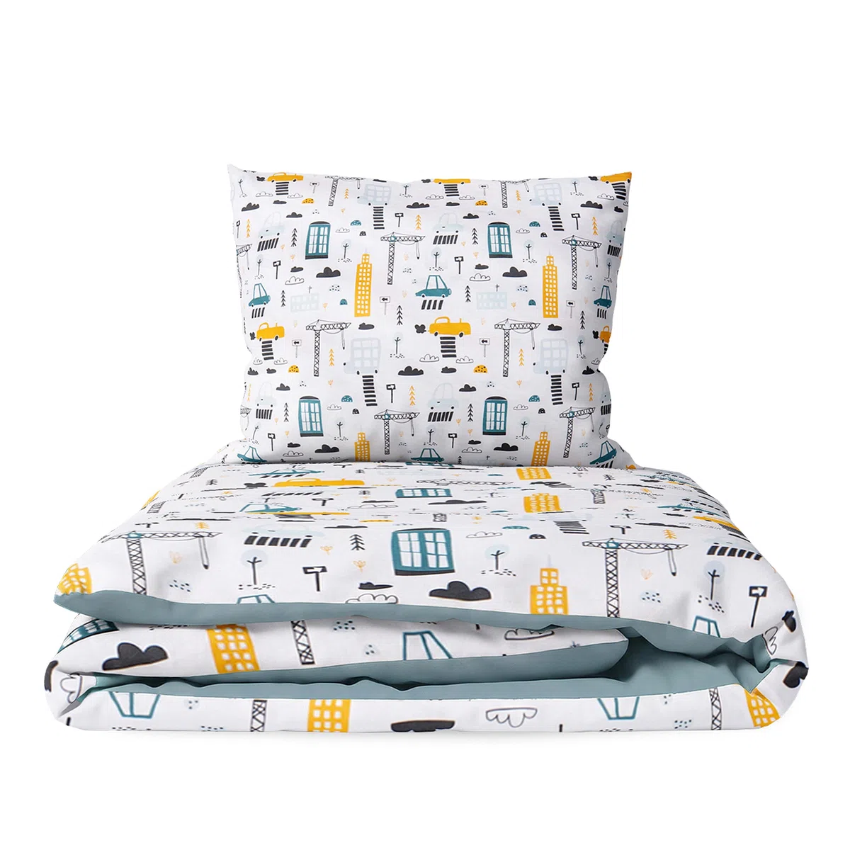Baby Comfort Set piumino e cuscino, 2 pezzi, set di biancheria da letto per lettino, culla (12 mesi+)