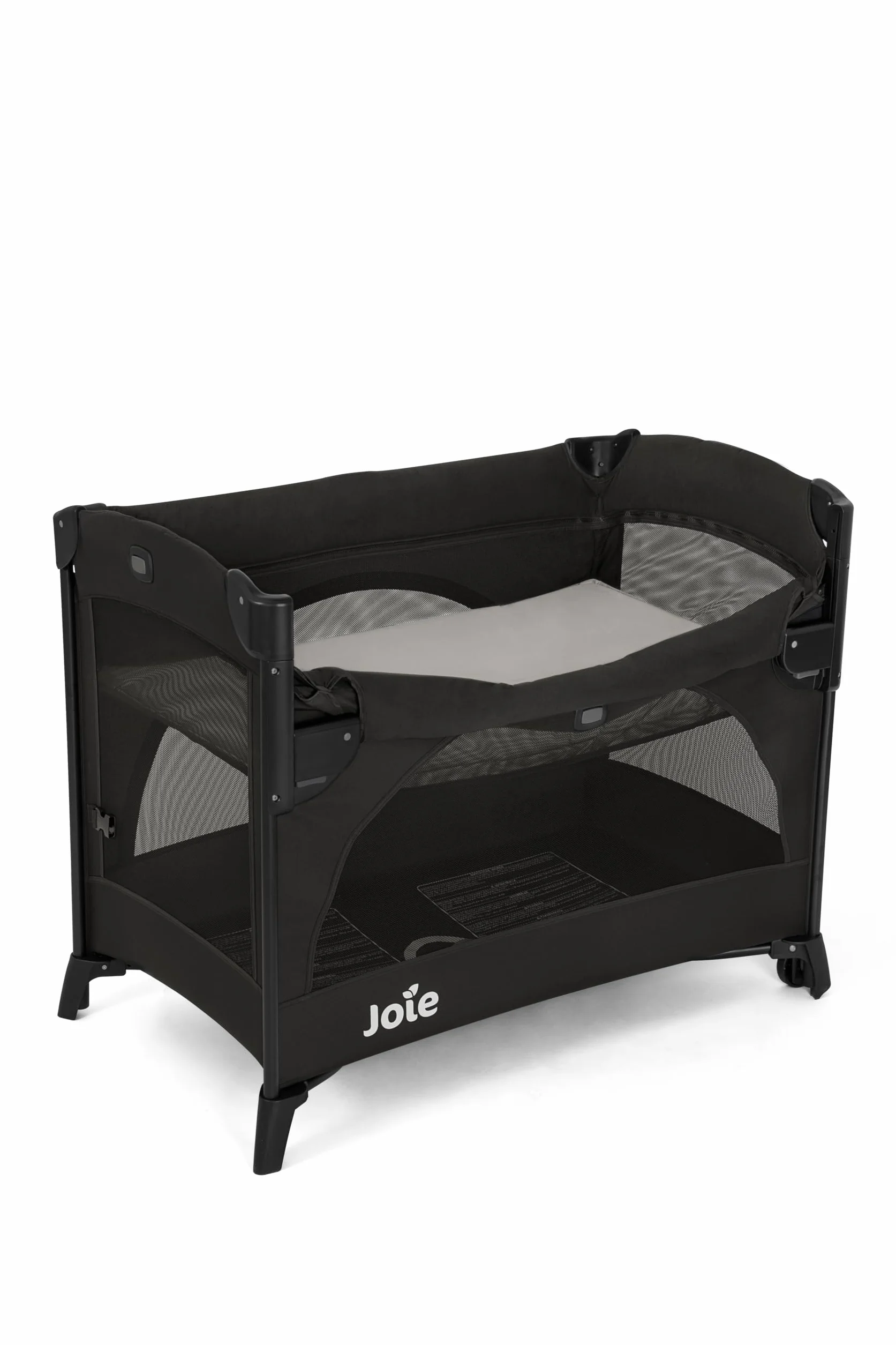 Joie kubbie™ sleep lettino da viaggio, culla fianco letto 2 in 1, lato abbassabile, navicella rimovibile, chiusura compatta – dalla nascita ai 3 anni (0–15 kg), Shale