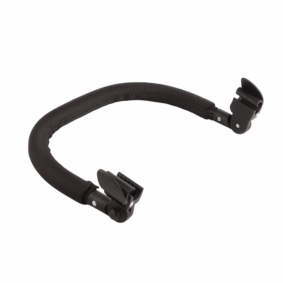 Barra Paraurti Universale per Passeggino, Bracciolo, Maniglia, Barra Trasversale, Accessori per Passeggino, PU Nero (Nero)
