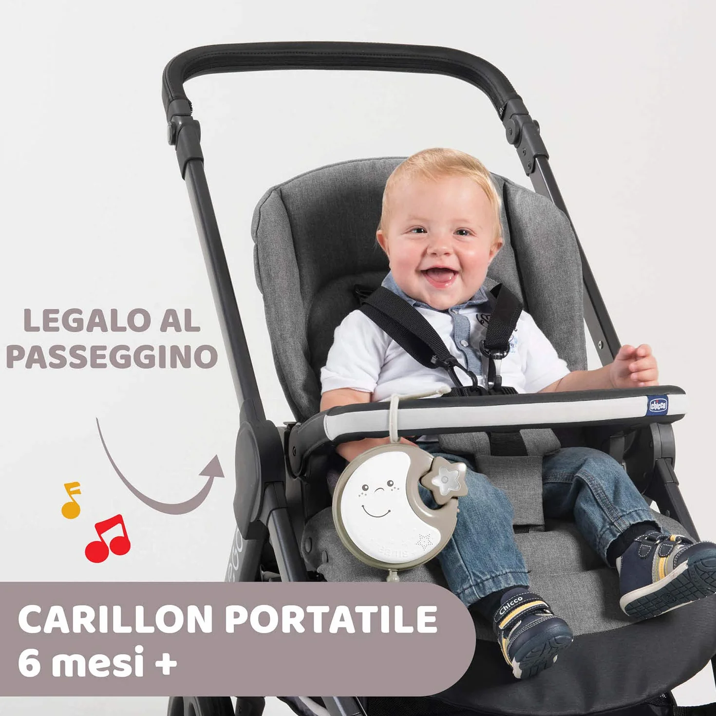 Chicco Next2Dreams Giostrina Neonato 3in1 z Carillon Elettronico dla Culla i Łóżeczka, Kompatybilna z Chicco Next2Me, Efekty Dźwiękowe, Projektor Światła, Muzyka 0+ Miesięcy
