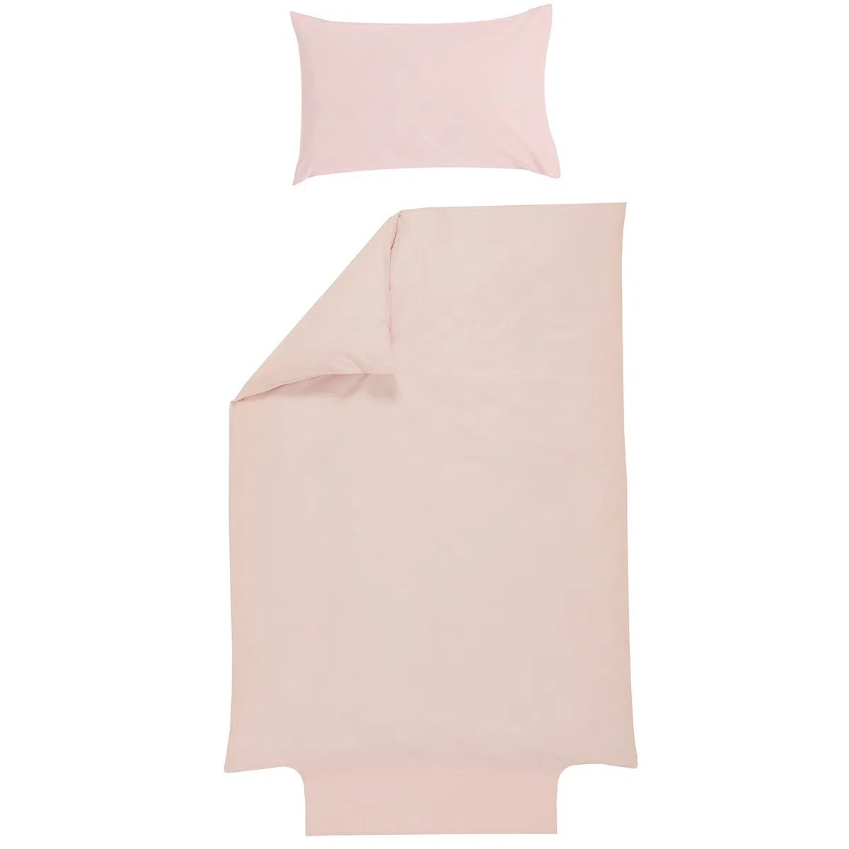 P'tit Basile - Set copripiumino 100 x 140 cm + federa per cuscino 40 x 60 cm - rosa petalo - 100% cotone biologico- Copripiumino neonato de Lettino con sbarre letto bebè 60x120 70x140 o culla