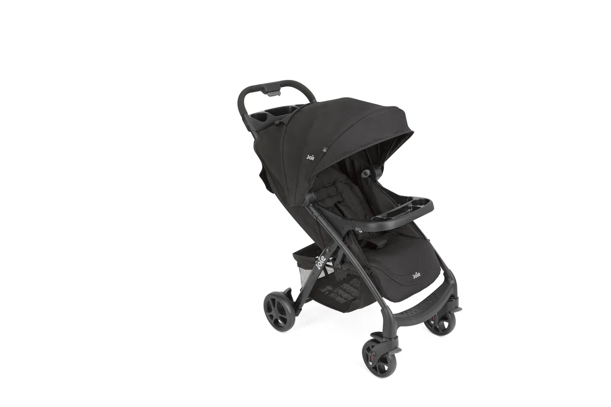 Joie muze™ lx passeggino, reclinazione completamente orizzontale, chiusura compatta, cintura a 5 punti, compatibile con sistema da viaggio – dalla nascita ai 3 anni (0–15 kg), Cobble Stone