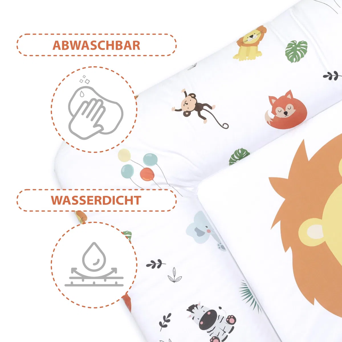 Totsy Baby Pad per Neonati, 70x50 cm, Poliestere, Motivo Safari