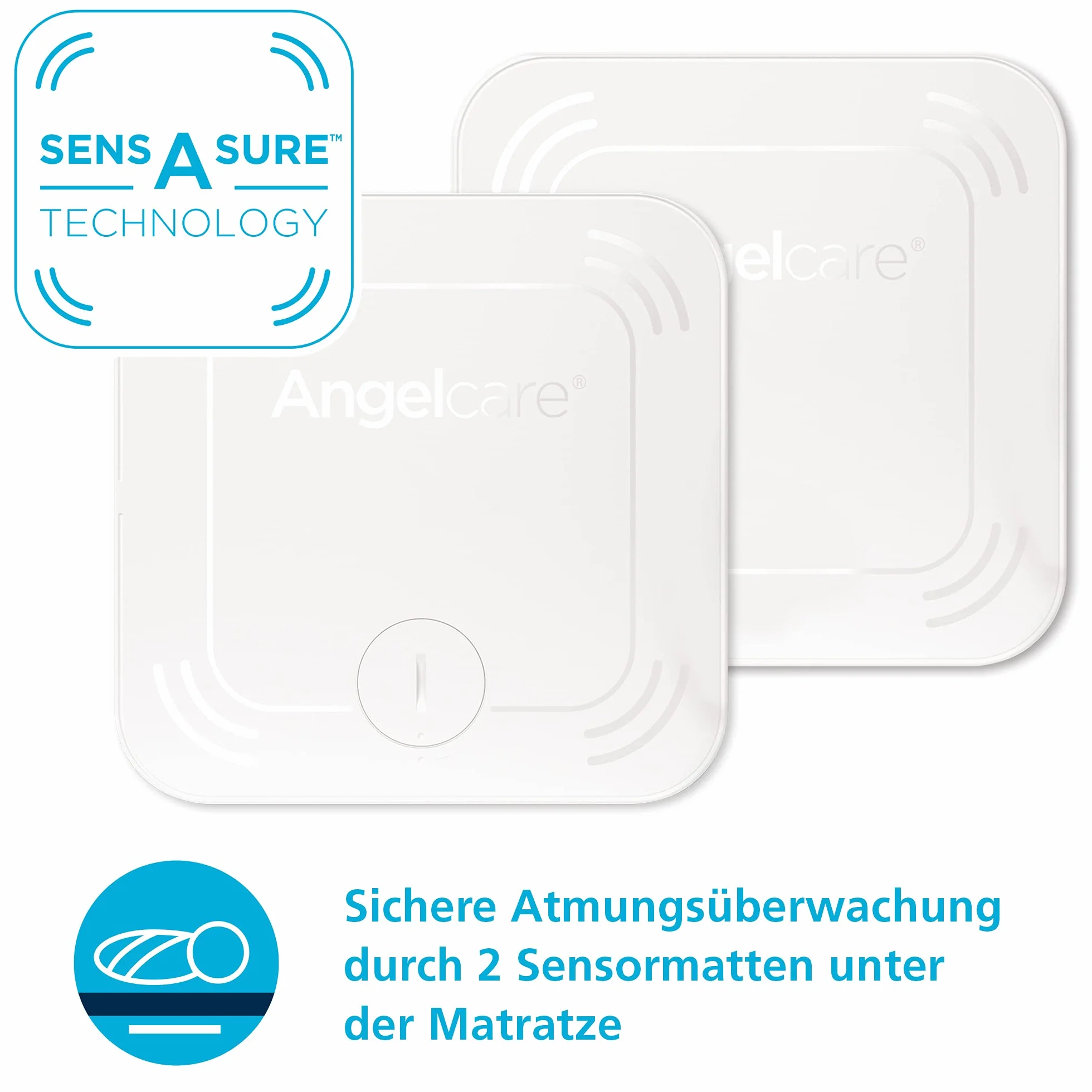 Angelcare SmartSensor Pro 3, monitoraggio 3 in 1: video + audio + movimento con sensori wireless, visualizzazione della temperatura ambiente