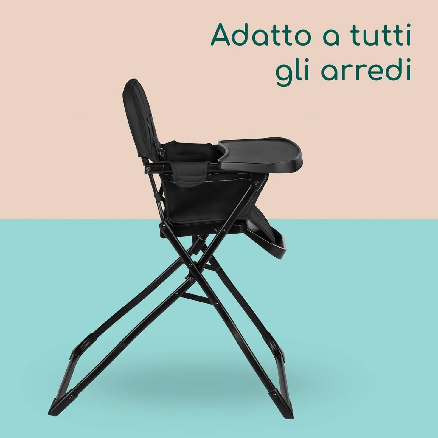 Bebeconfort Lily Seggiolone Pappa Pieghevole Viaggio, 6 mesi-3 anni, 9-15 kg, 4 kg, Tinted Graphite