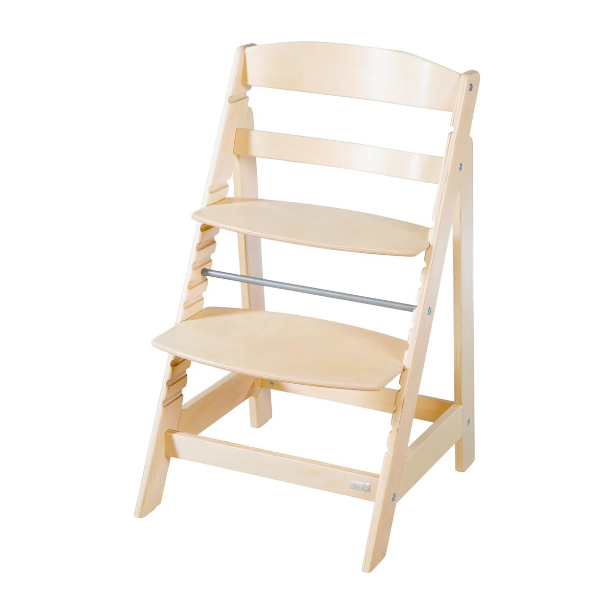 roba Seggiolone Evolutivo Sit Up Flex 2 in 1, Altezza Regolabile, dai 6 Mesi fino ai 70 kg, con Poggiapiedi, Robusto ed Ergonomico, Legno Naturale