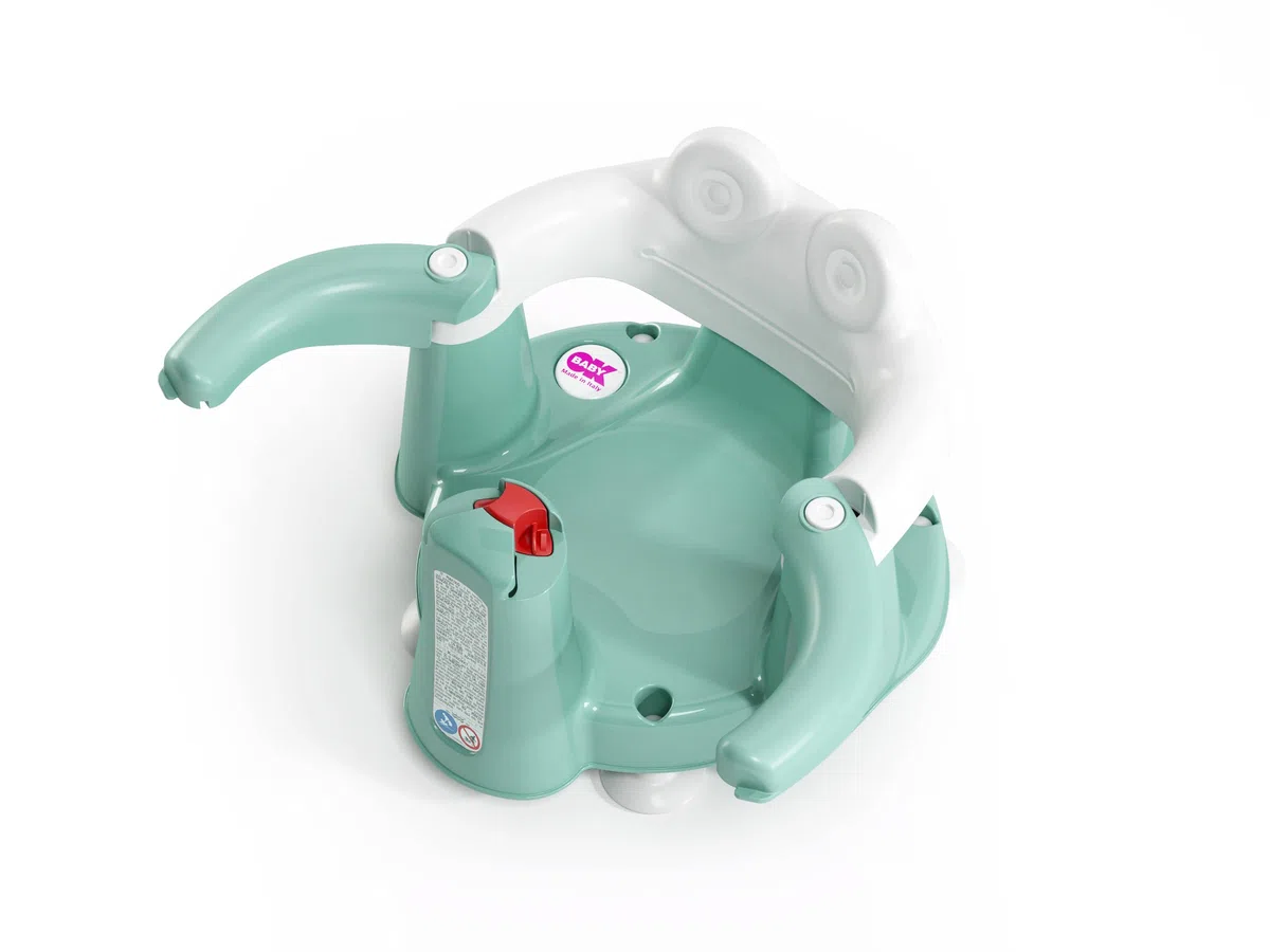 OKBABY - Crab - Seggiolino da Bagno apribile per Bagnetto Neonato 6-15 Mesi (13 kg) - Azzurro