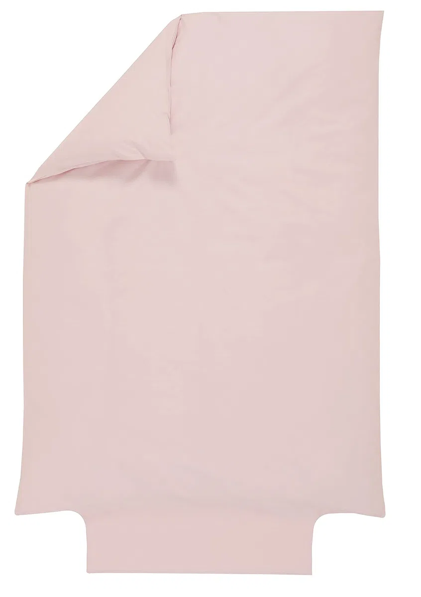 P'tit Basile - Copripiumino per bambini 75 x 120 cm o 80 x 120 cm - 100% cotone biologico - rosa cipria - Certificato senza sostanze chimiche o nocive - Lettino culla 60x120 70x140