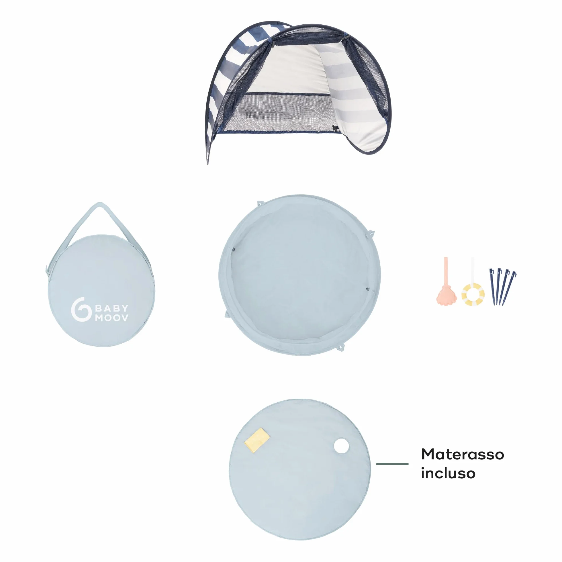 Babymoov Aquani Box Giochi & Piscina anti-UV SPF 50+ Marinière