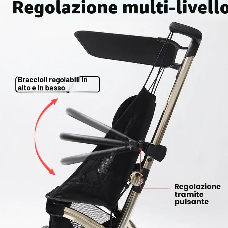 Paraurti passeggino, bracciolo, maniglia, guardrail universale passeggino, bracciolo, paraurti, passeggino, accessori per passeggino (nero)