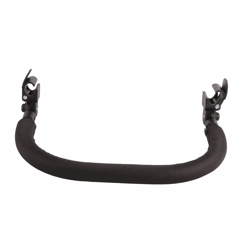 Barra Paraurti Universale per Passeggino, Bracciolo, Maniglia, Barra Trasversale, Accessori per Passeggino, PU Nero (Nero)