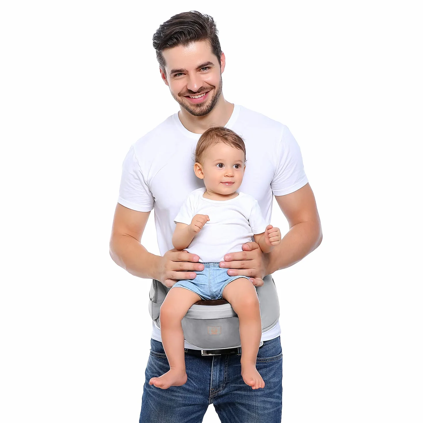 GAGAKU Hipseat Marsupio Sicurezza Supporto del Sedile della Dell'anca del Bambino 0-36 Mesi - Grigio