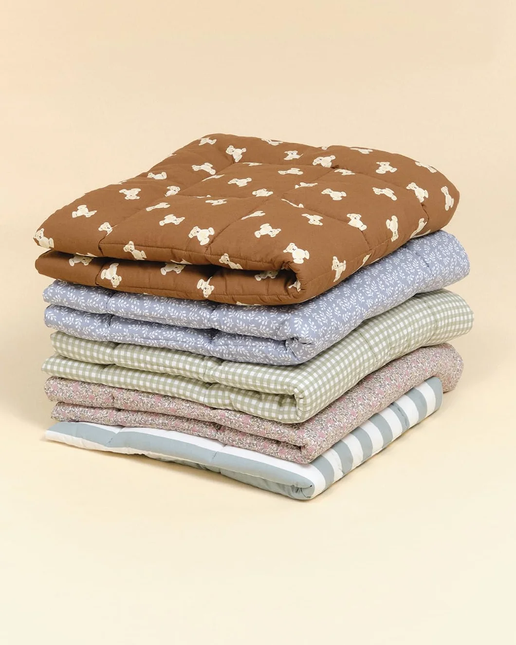 molis&co - Tappeto Gioco Bambini e Neonati 120x120x5cm - Tappeto Morbido Bambini - Tappeto Gioco Neonato Pieghevole, Reversibile e Lavabile - 100% Cotone (OEKO-TEX 100) - Colima