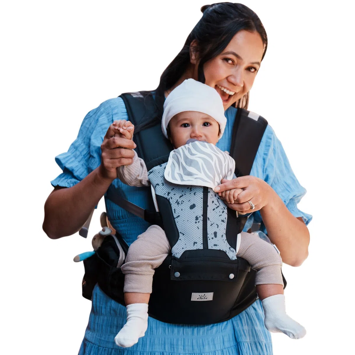 Marsupio Neonati Ergonomico, MOMTORY Marsupio Neonato, Portabebè per Neonati Extra Morbido ed Ultraleggero,Neonati a Bambini con Chiusura Uncino & Asola per Una Facile Regolazione, 7-50 Libbre (blue)